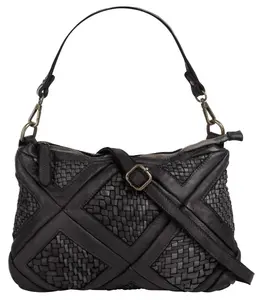 Сумка через плечо Samantha Look, натуральная кожа, производство Италия, черный