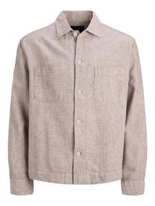 JACK & JONES Рубашка на пуговицах комфортного кроя в бежевом цвете