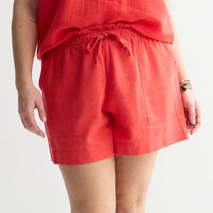 Женские шорты больших размеров Sonoma Goods For Life, цвет hawaii rose