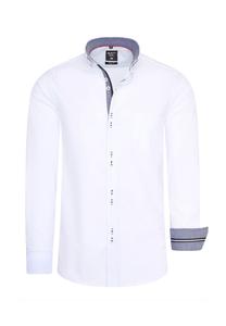 Рубашка с длинными рукавами и необычными двойными пуговицами RUSTY NEAL, белый