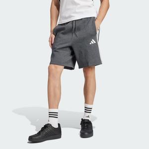 Шорты Adidas Essentials 3-Stripes Fleece Shorts, цвет Medium Grey Heather/Black