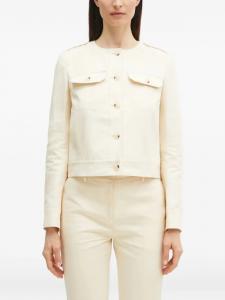 Хлопковая куртка Kenzo без воротника, нейтральный