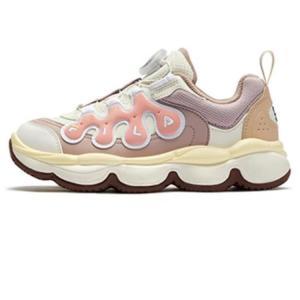 Детские баскетбольные кроссовки BOA с низким верхом, устойчивые к истиранию FILA KIDS, белый/розовый