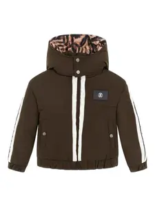 Куртка с нашивкой-логотипом и полосками Roberto Cavalli, зеленый