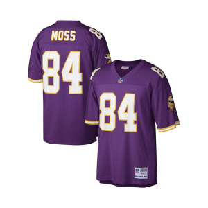 Мужская футболка randy moss purple minnesota vikings big and tall 1998 года, копия игрока на пенсии Mitchell & Ness, фиолетовый