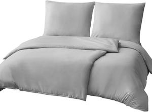 Комплект постельного белья RUIKASI, 4 предмета, 135х200/80x80, светло-серый