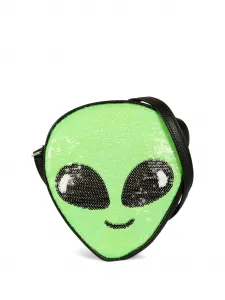 Плечевая сумка с головой пришельца, украшенная пайетками Molo, черный