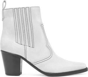 Женские ботильоны с квадратным носком и широким каблуком, комфортные ботинки с устойчивым каблуком в ковбойском стиле, модные короткие ботинки для прогулок и верховой езды, на вечеринку, вечер или в офис Generic, White