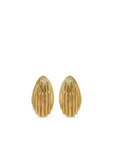 ANINE BING маленькие серьги Ribbed Drop, золотой