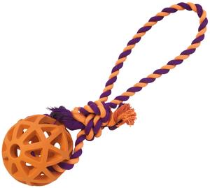 Атомный шар Gloria Pets с веревкой 9х30см Gloria Pets, цвет красный апельсин