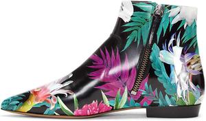 Женские ботильоны XYD, формальные, с острым носком, закрытым мыском, низким каблуком, для офисного платья, обувь с двусторонней молнией, Pflanze