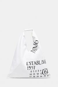 Хлопковая сумка Classic Japanese Handbag Mm6 Maison Margiela, белый