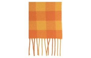 Acne Studios Клетчатый шарф с детализированным логотипом, Orange