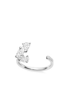 Кольцо Serti Sur Vide из белого золота с бриллиантами Repossi, серебряный
