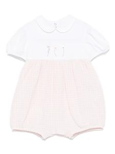 Il Gufo gingham-check боди, розовый