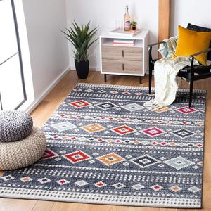 Ковер SAFAVIEH, 183 x 275 см, Adirondack Collection, Grey & Ivory, дизайн Boho Tribal, без линьки и простой в уходе, идеален для помещений с высокой проходимостью в гостиной, спальне (ADR277F)