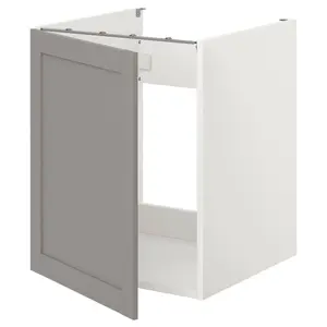 Шкаф под раковину, белый/серый, 60x62x75 см, с 1 дверцей ENHET IKEA