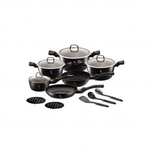 Berlingerhaus Набор посуды с мраморной поверхностью 15 шт. Royal Black Collection BH-6155, черный