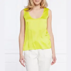 Шелковый топ стандартного кроя Liu Jo, желтый