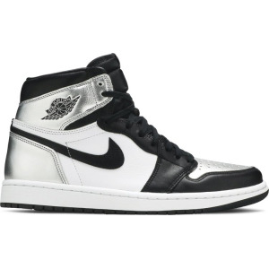 Кроссовки Wmns Air Jordan 1 Retro High OG Silver Toe, серебряный