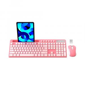Комплект периферии Marvo KC411W (клавиатура + мышь), розовая сакура