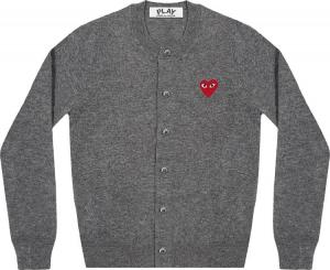 Кардиган Comme des Garçons PLAY Heart Cardigan 'Grey', серый