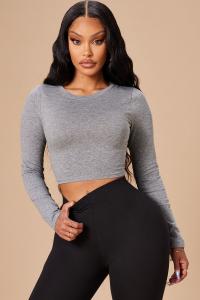 Топ Fashion Nova RT32675LS, серый