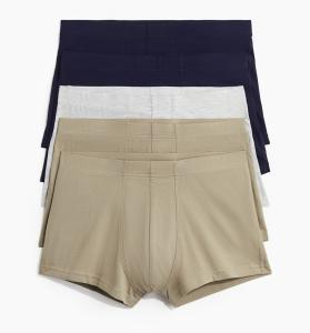 Комплект трусов H&M Cotton Short, 5 предметов, синий/бежевый