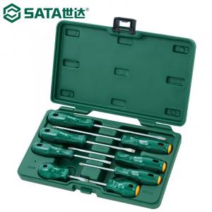 SATA 09306 набор отверток, набор отверток, крестообразная отвертка, бытовая отвертка, ящик для инструментов, сильный магнитный набор из 8 предметов