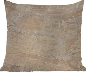 Подушка для улицы - Мрамор - Известняк - Песок - Текстура - 45x45 см - Устойчива к атмосферным воздействиям - Подушка для отдыха - Фотоподушка - Декоративная подушка MuchoWow