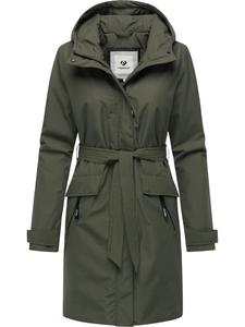 Ragwear Короткое пальто Horatia Warm YOUMODO темно-оливкового цвета