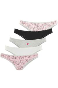 Трусики LASCANA, цвет mottled grey/Black/Off white