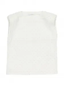 Футболка с заклепками Miss Grant Kids, бежевый