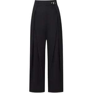 Брюки с широкими штанинами и поясными ремнями PINKO, черный