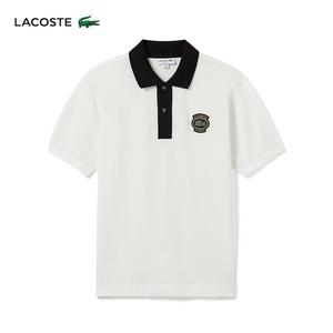 Футболка-поло Lacoste с цветными блоками, белый