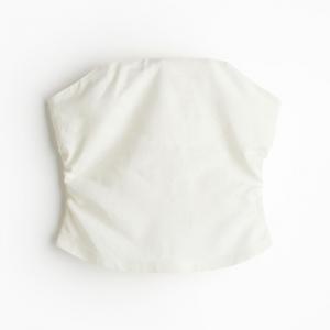 Топ H&M Gathered Corset-style, кремовый