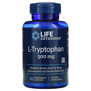 L-триптофан Life Extension, 90 вегетарианских капсул