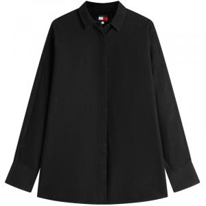 Tommy Hilfiger Рубашка Women's Black 1 BZ Lapel тонкий деним