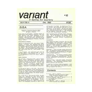 Журнал Vol. 4, #4 "Potion Power, Throne of Wisdom Scenario, Space Marines Variant for Intruder", Variant Magazine