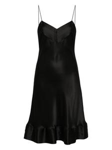 Carine Gilson шелковое платье-комбинация, черный