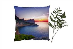 Декоративная подушка MuchoWow Диванная подушка Декоративная подушка для гостиной 60 x 60 см Море - Скалы - Горы - Природа - Наволочка - Хлопчатобумажная ткань - Декоративные наволочки