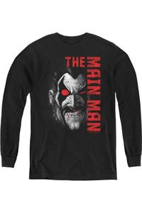 Футболка с длинным рукавом для подростков "Justice League of America Main Man" Gildan, черный