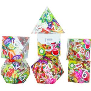 Аксессуары Sirius Dice Sharp-Edge Polyhedral Dice Set: Fruit (7)