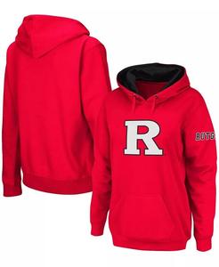 Женский пуловер с капюшоном и большим логотипом Scarlet Rutgers Scarlet Knights Team Stadium Athletic