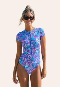 Купальник Cupshe PRINTED FRONT ZIPPER, Blue