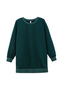 Толстовка со стеганым узором и боковыми молниями Sheego, темно-зеленый