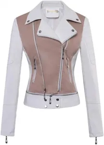 Женская фактурная кожаная куртка, асимметричное облегающее короткое кожаное пальто, женские мотоциклетные куртки из искусственной кожи, 13