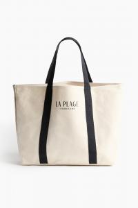 Пляжная сумка H&M Canvas, бежевый