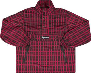 Пуловер Supreme Nylon Plaid Pullover 'Red', красный