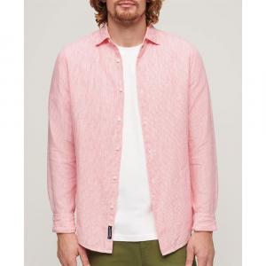 Рубашка с длинным рукавом Superdry Studios Casual Linen, розовый